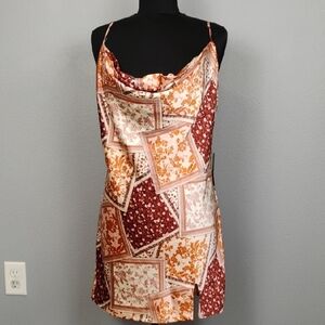 J for Justify Patchwork Cowl Neck Dress